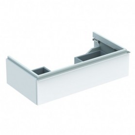 Meuble bas Geberit iCon pour lavabo avec un tiroir: B:89cm H:24cm T:47.7cm Laqué mat / Blanc - 841290000 - GEBERIT | GENMA