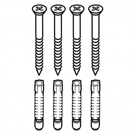 Jeu de vis Geberit avec chevilles (4 pc.) - 241.674.00.1 - GEBERIT | GENMA