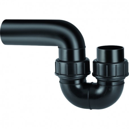 Siphon en tube coudé Geberit PE: d:63mm - 364.730.16.1 - GEBERIT | GENMA