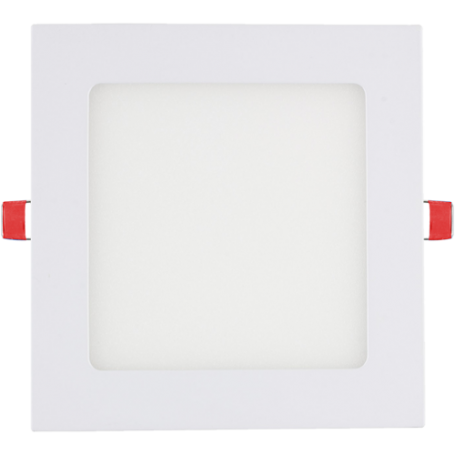 6W Slim LED Panel Rond570Lmn IP44 4000K Aluminium - 120x120 mm Driver Inclus - HS037/2 - DUNYA LED | GENMA