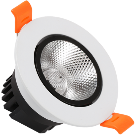 7W LED Downlight Orientable 560 Lmn IP 44 3000K Aluminium - 85mm Driver Inclus - HS402/3 - DUNYA LED | GENMA