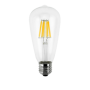 6W Filament LED 600 Lmn ST64 E27 2200K Non Dimmable Aluminium+ Verre  - HS1804 - DUNYA LED | GENMA