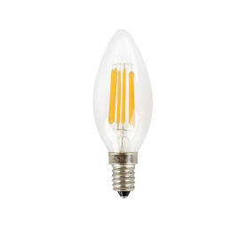 6W Filament LED 400 Lmn C35 E14 2200K Non Dimmable Aluminium+ Verre  - HS1801 - DUNYA LED | GENMA