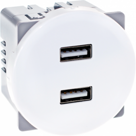 COMETE Prise double USB BLC - 61129 - EUROHM | GENMA