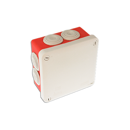 Boîte rouge IP55 105x105 1/4T - 50104 - EUROHM | GENMA