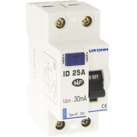 Interrupteur différentiel  25A 1P+N 30mA connexion haut/bas Classe AC - 23025 - EUROHM | GENMA