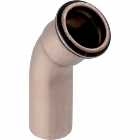 Coude Geberit Mapress CuNiFe avec tube d'emboitement: 45 d:15mm - 67702 | GENMA