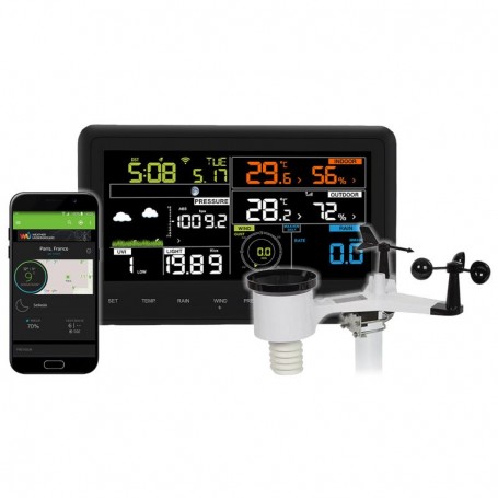 Météo connectée appli Android/IOS - Emetteur Thermomètre / Hygromètre  ambiant avec affichage