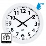 Horloge Ø 600 mm - Etanche IP65 - Radio-pilotée - ABS blanc - Verre minéral - Sur pile - 1118AC/RP - IHM | GENMA