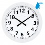 Horloge Ø 600 mm - Etanche IP65 - ABS blanc - Verre minéral - Sur pile - 1118AC - IHM | GENMA