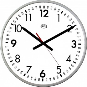 Horloge Ø 400 mm - Etanche IP65 - Lunette inox époxy - Cadran aluminium époxy - Verre minéral - Sur pile - 7152P - IHM | GENMA