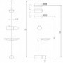 Barre de douche fresh 3 jets ant.cal chrome starflex 1,75m