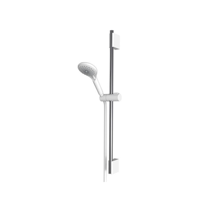 Ensemble sur barre 3 jets blanc + chrome - ADBC700 - PAINI | GENMA
