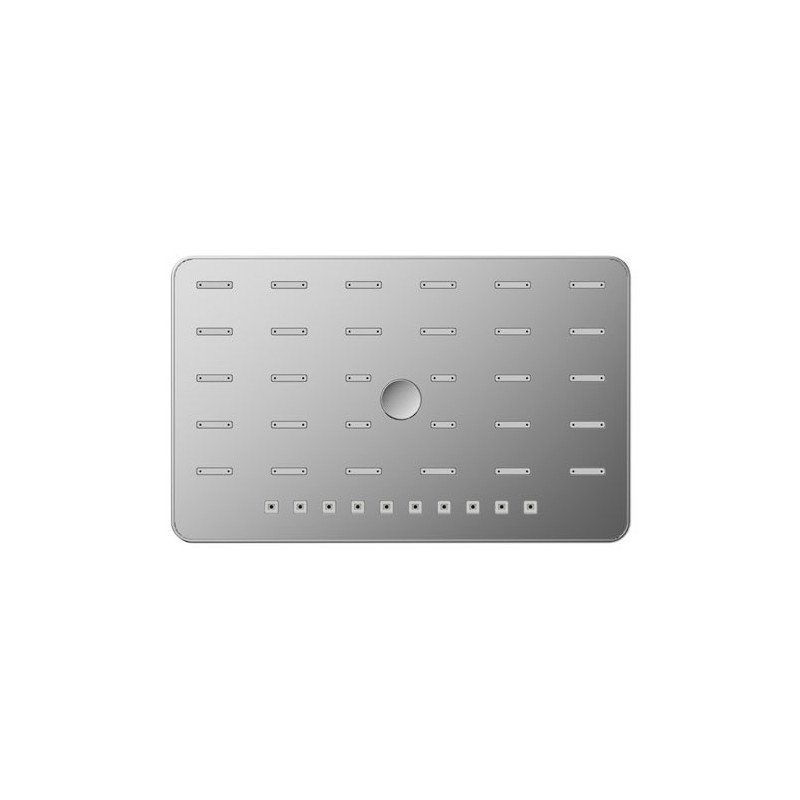 Pomme de tête rectangulaire plaza chrome 320x200mm - RECR320ABS - P...