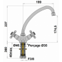 Mélangeur évier bec mobile col cygne terre de France