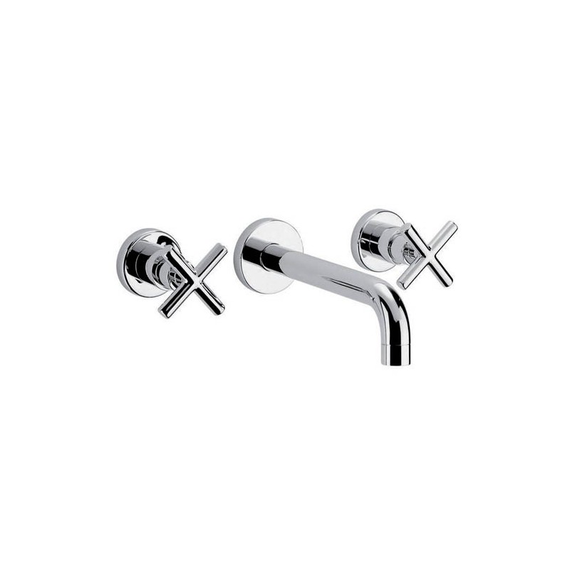 Mélangeur 3 trous de lavabo mural TUBOS - 79000A - PAINI | GENMA