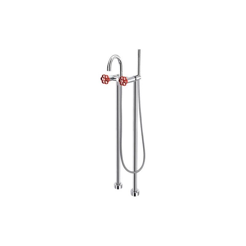 Colonne b/d par le sol INDUSS poignees rouges - GMCR8116RO - PAINI ...