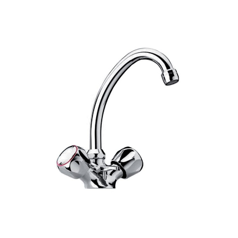 Mélangeur de lavabo bec tube mobile ORCHIDEA tete céramique - TZCR2...