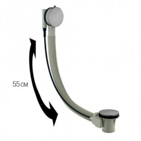 Vidage automatique de bain longueur 55cm pvd grey acier - 1032055PW - PAINI | GENMA