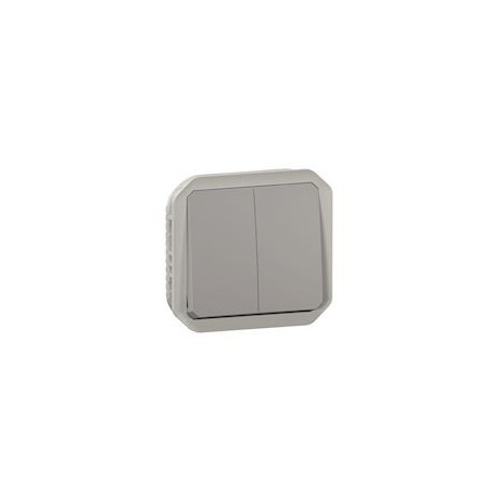 Double poussoir pour volets roulants Plexo composable gris - 069539L - Legrand | GENMA