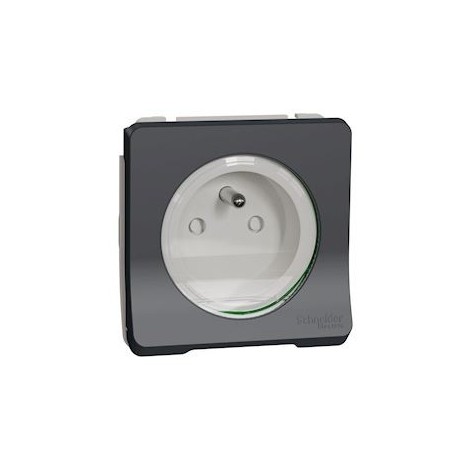 Mureva Styl - Prise de courant 2P+T a vis - composable - IP55 - IK08 - gris - MUR38030 - Schneider Electric | GENMA