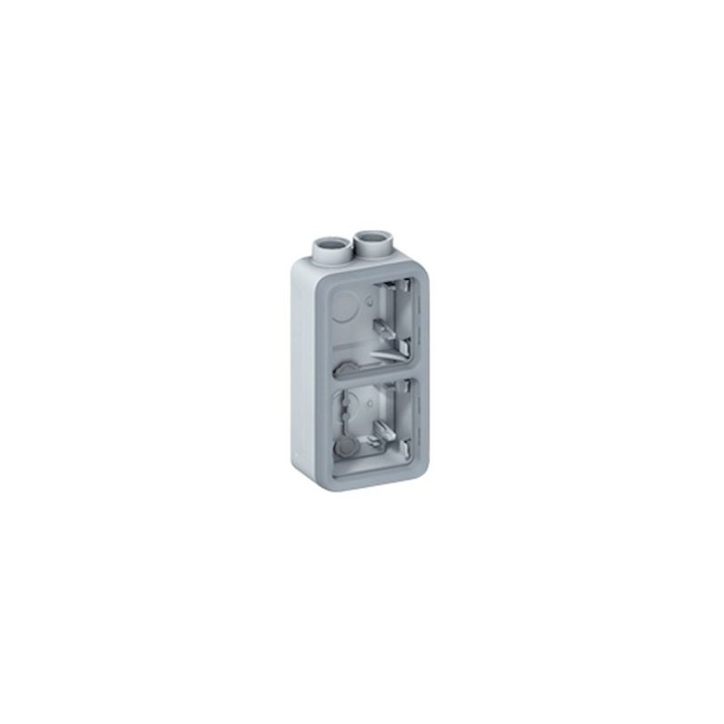 LEGRAND 070743 - Boîtier à embouts Prog Plexo composable blanc Artic - 2 postes