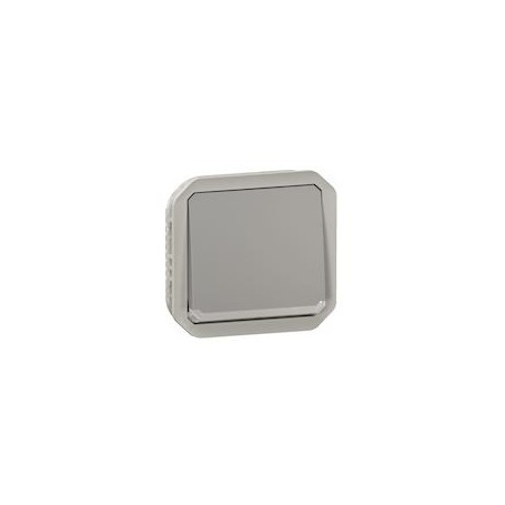 Poussoir NO temoin Plexo composable gris - 069533L - Legrand | GENMA
