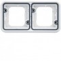 cubyko Support d'encastrement double horizontale associable blanc IP55 - WNA402B - Hager | GENMA