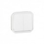 Commande double interrupteur ou poussoir Plexo composable blanc - 069625L - Legrand | GENMA