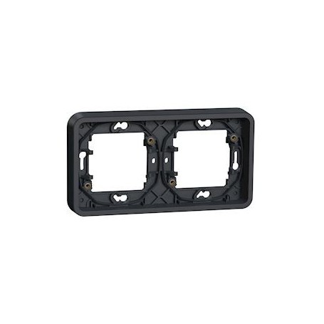 Mureva Styl - Cadre 2 postes horizontal - encastre - IP55 - IK08 - gris - MUR34101 - Schneider Electric | GENMA