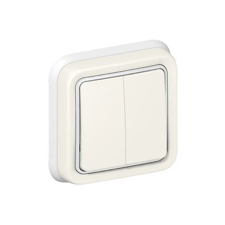 Double interrupteur ou va-et-vient etanche Plexo complet IP55 encastre - blanc - 069855 - Legrand | GENMA