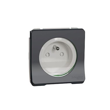 Mureva Styl - Prise de courant 2P+T - composable -IP55-IK08 - connex auto - gris - MUR36133 - Schneider Electric | GENMA