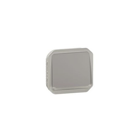 Poussoir NO lumineux Plexo composable gris - 069542L - Legrand | GENMA