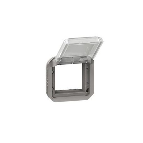 Adaptateur Plexo a volet transparent pour Mosaic - composable gris - 069580L - Legrand | GENMA