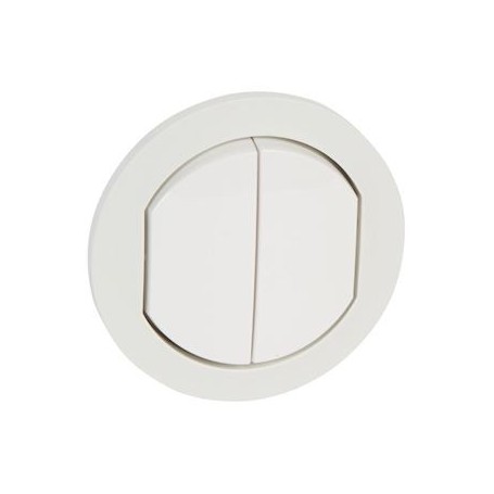 Enjoliveur double Celiane IP44 pour reference 067001 ou 067031 - Blanc - 067802 - Legrand | GENMA