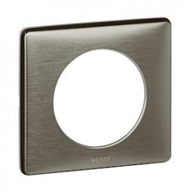 Plaque Celiane Metal 1 poste - finition Tungstene - 068971 - Legrand | GENMA