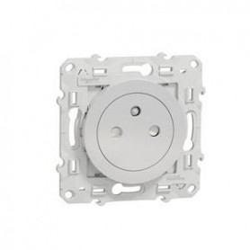 Odace - prise de courant 2P+T affleurante - Alu - connexion rapide - S530052 - Schneider Electric | GENMA