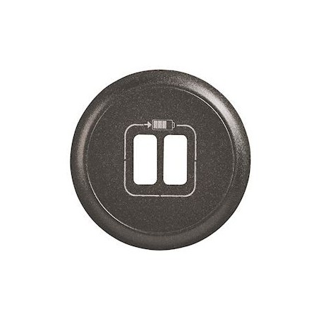Enjoliveur Celiane pour chargeur double USB Type-A et Type-C - graphite - 067956 - Legrand | GENMA