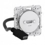 Odace - prise HDMI type A - Blanc - prise femelle - cable femelle a l'arriere - S520462 - Schneider Electric | GENMA