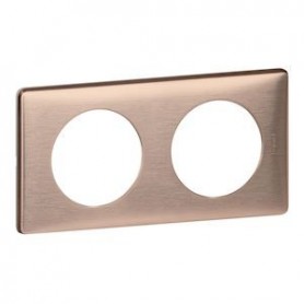 Plaque Celiane Metal 2 postes - finition Copper - 068992 - Legrand | GENMA