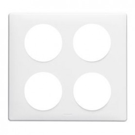 Plaque Celiane Laque 2x2 postes - finition Blanc - 068608 - Legrand | GENMA