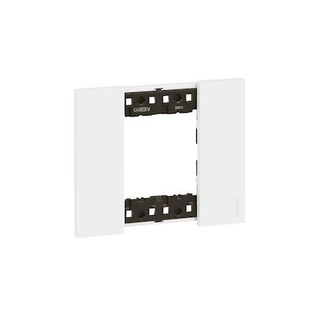 Plaque de finition Living Now Collection Les Blancs 2 modules finition Blanc - BTKA4802KW - Bticino Cofrel | GENMA
