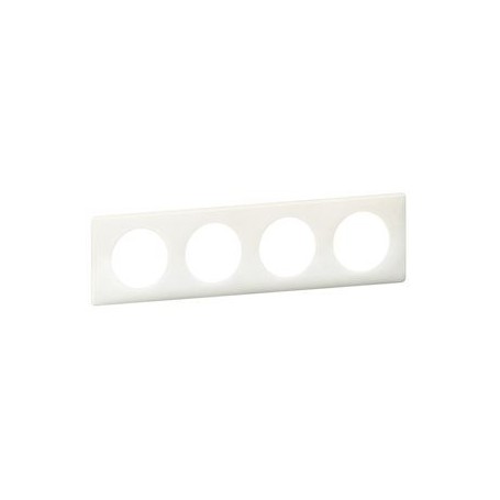 Plaque Celiane Laque 4 postes - finition Blanc - 066634 - Legrand | GENMA