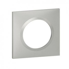 Plaque carree dooxie 1 poste finition effet aluminium - 600851 - Legrand | GENMA