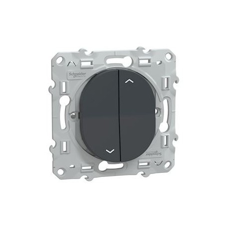 Ovalis - interrupteur 2 boutons pour volet roulant- 6AX -Anthracite - S340208 - Schneider Electric | GENMA
