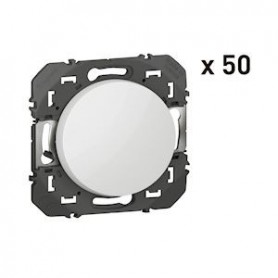 Lot de 50 interrupteurs ou va-et-vient dooxie 10AX 250V finition blanc - 600601 - Legrand | GENMA