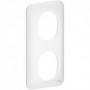 Ovalis - Plaque de finition - 2 postes vertical - entraxe 57mm Blanc - S260724 - Schneider Electric | GENMA