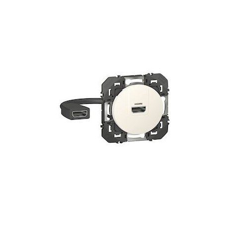 Prise HDMI preconnectorisee version 2.0 dooxie finition blanc - 600385 - Legrand | GENMA
