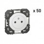 Lot de 50 prises de courant 2P+T Surface dooxie 16A finition blanc - 600635 - Legrand | GENMA