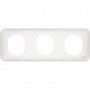 Ovalis - Plaque de finition - 3 postes horizontal Blanc - S260706 - Schneider Electric | GENMA